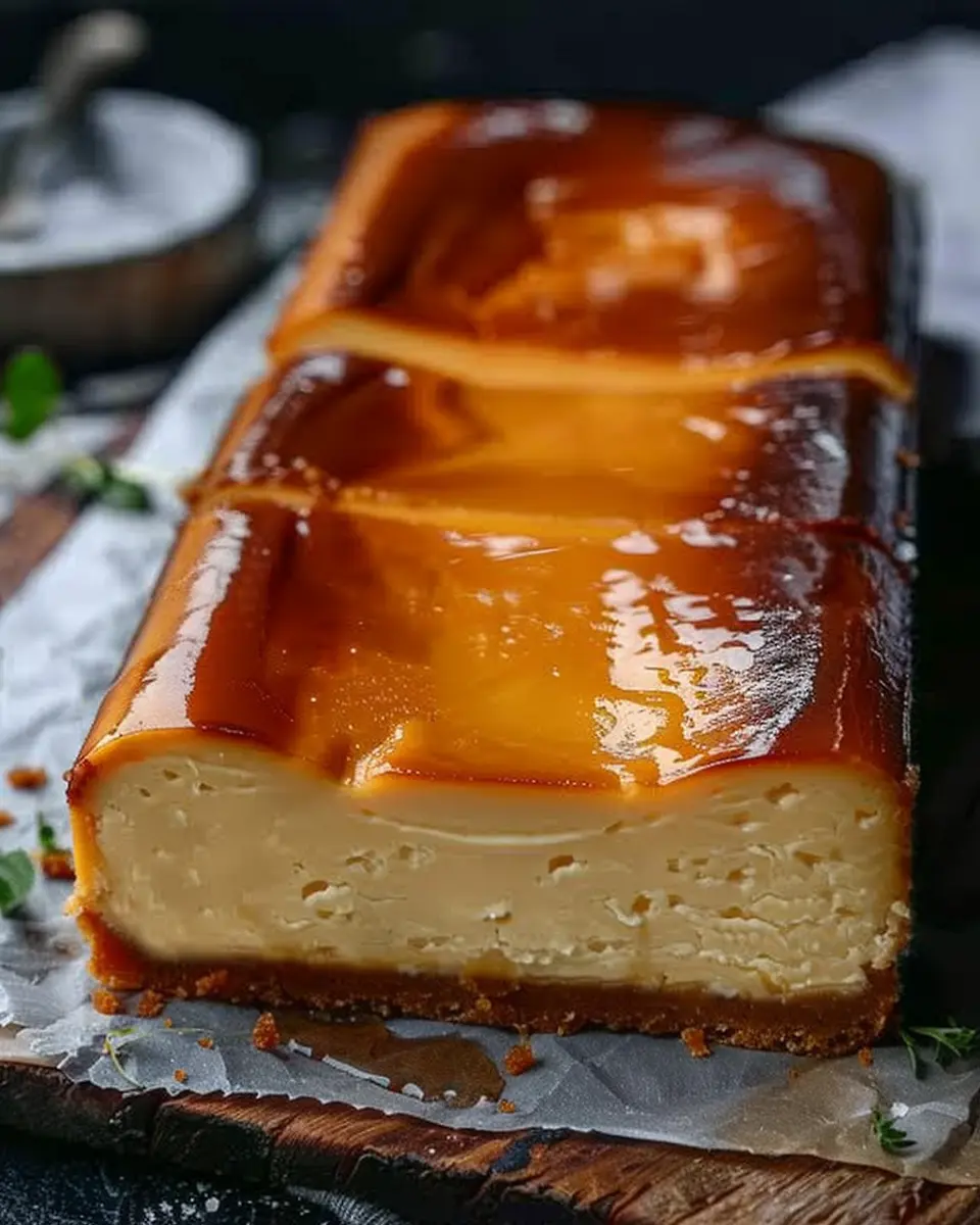 Indulgent Burnt Basque Cheesecake in a Loaf Pan for Sweet Joy