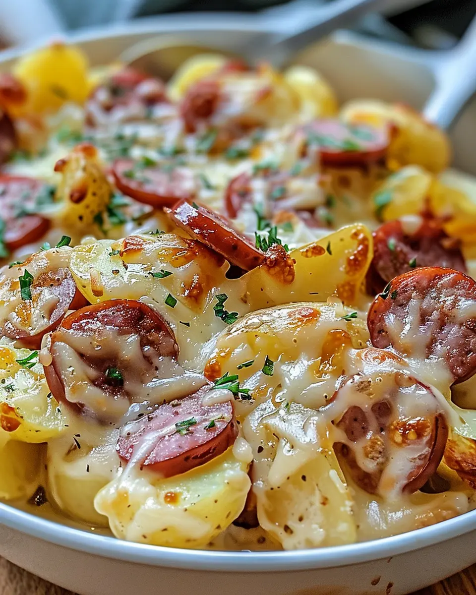 Cheesy Ranch Potatoes and Smoked Sausage: Indulgent Comfort Food