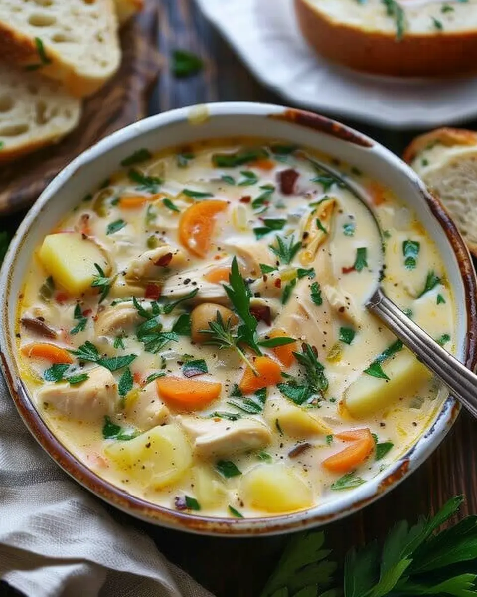 Creamy Potato Soup with Chicken: Easy Comfort Food Delight