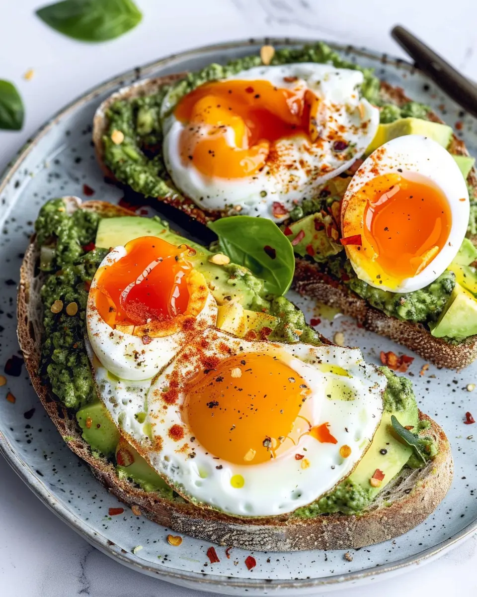 Jammy Egg Avocado Pesto Toast: The Best Breakfast Treat