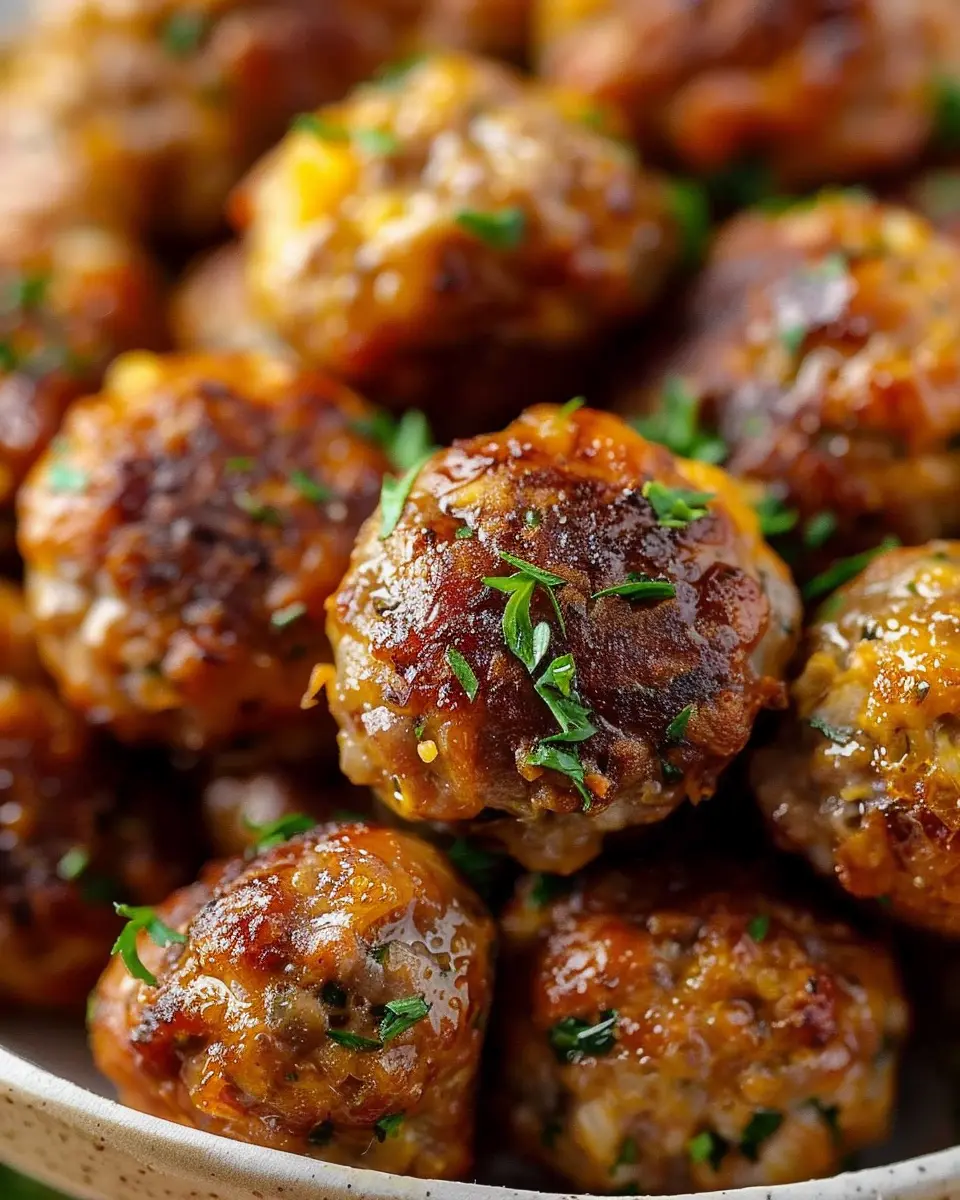 Easy Sausage Balls Recipe: Juicy Perfection with Turkey Bacon and Beef