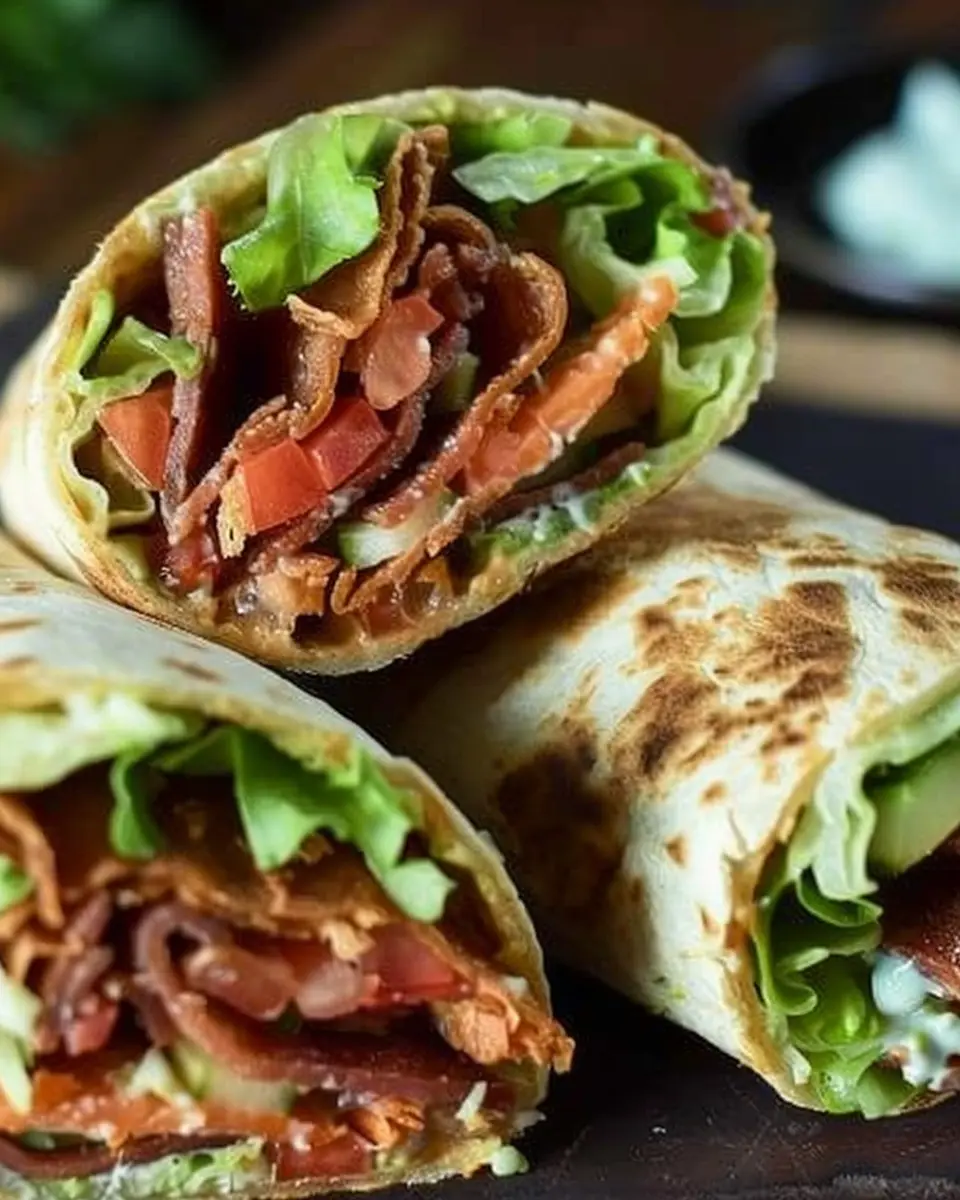 BLT Wraps with Secret Sauce: Easy Turkey Bacon Delight