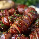 Mustard Hasselback Kielbasa Bites