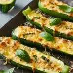 Cheesy Garlic Zucchini Steaks