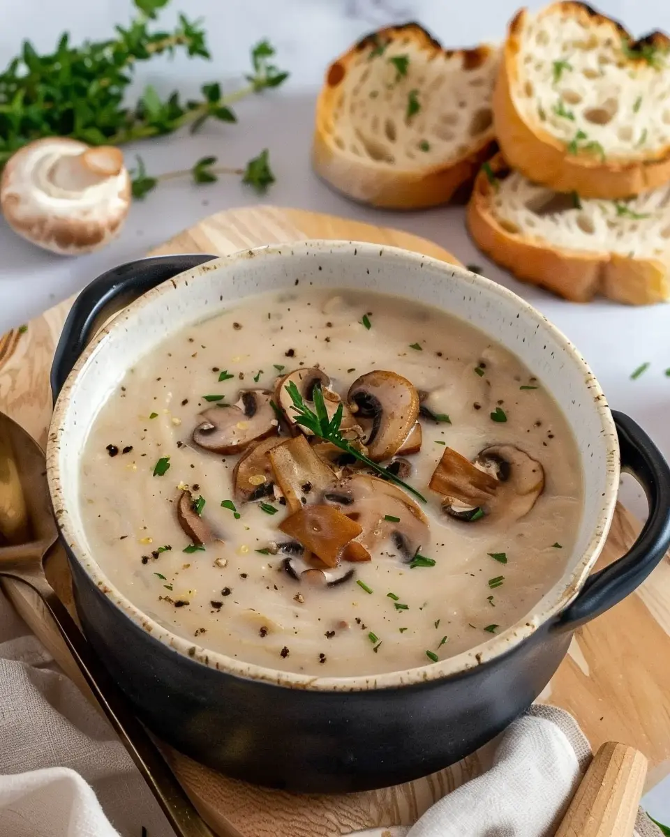 Gluten-Free Cream of Mushroom Soup: A Cozy Delight with Turkey Bacon