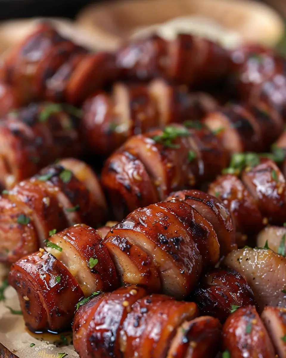 Mustard Hasselback Kielbasa Bites: Easy Appetizer for Any Gathering