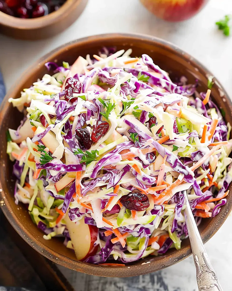 Apple Cranberry Coleslaw with Turkey Bacon: A Fresh Twist on Easy Meals