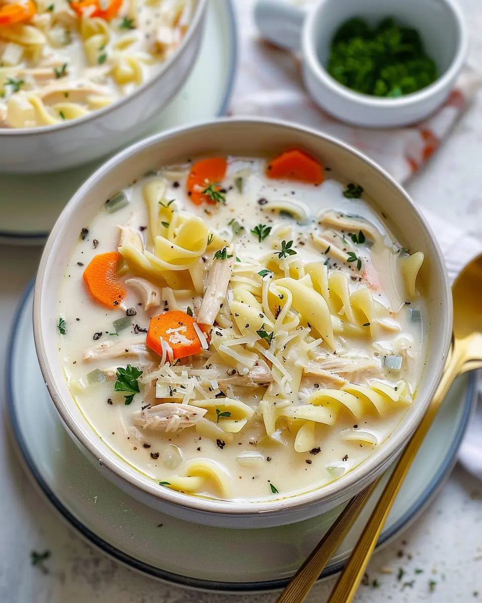 Creamy Chicken Noodle Soup with Turkey Bacon: A Cozy Comfort Classic