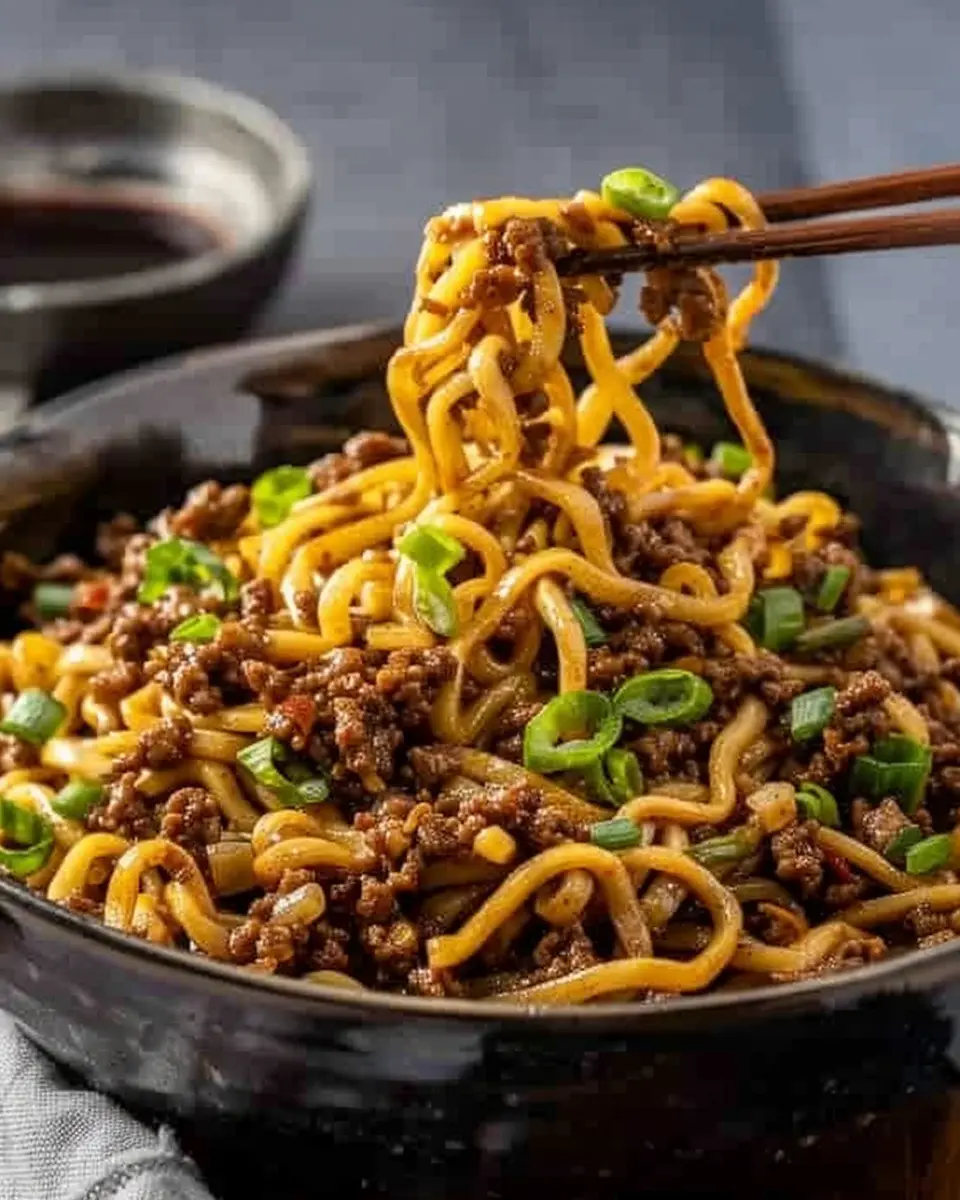 Quick Mongolian Ground Beef Noodles: Easy Flavorful Bliss at Home