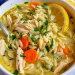 Lemon Chicken Orzo Soup