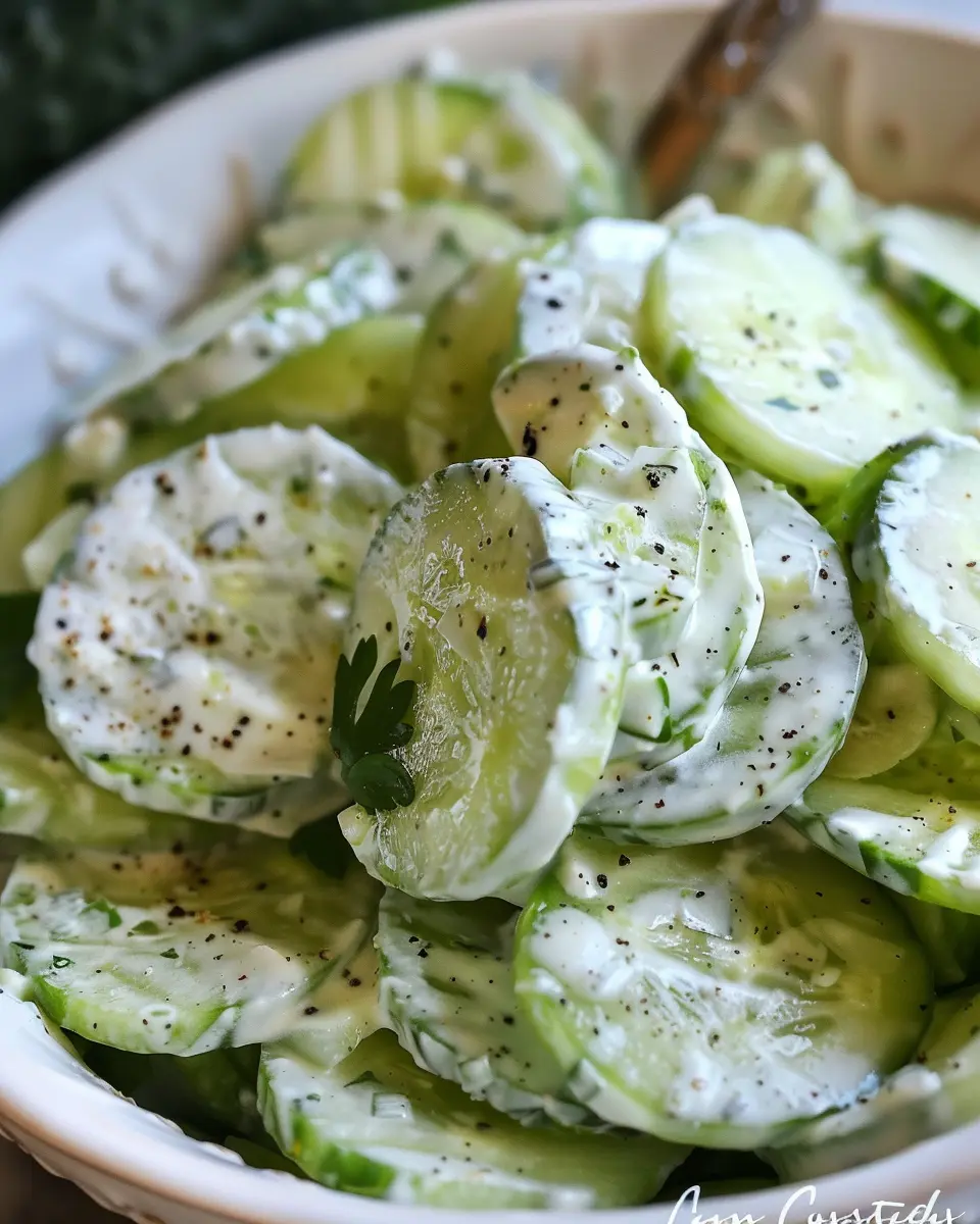 Creamy Cucumber Salad with Turkey Bacon for a Refreshing Twist