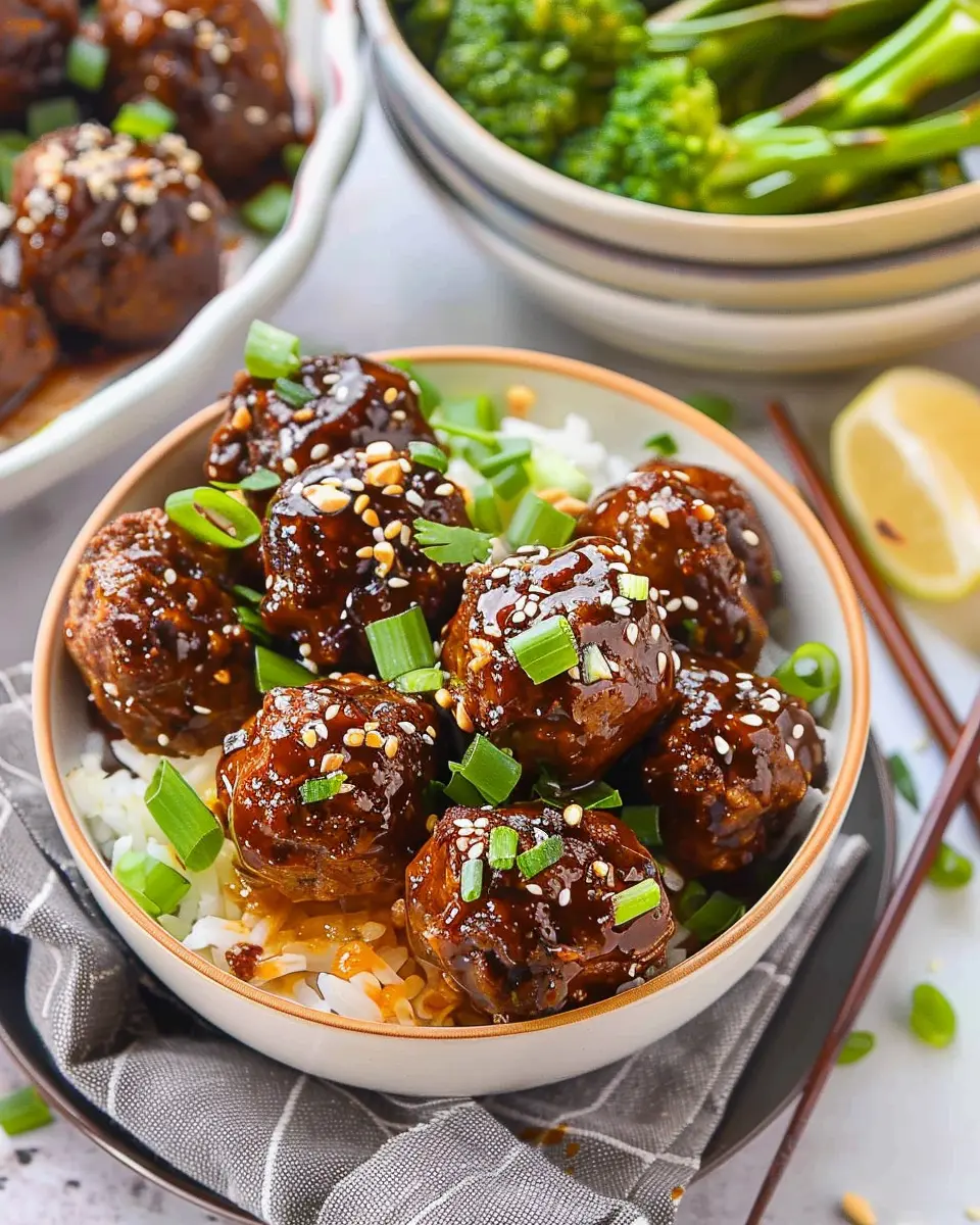 Easy Mongolian Meatballs: Juicy Turkey Bacon &amp; Tender Chicken Ham