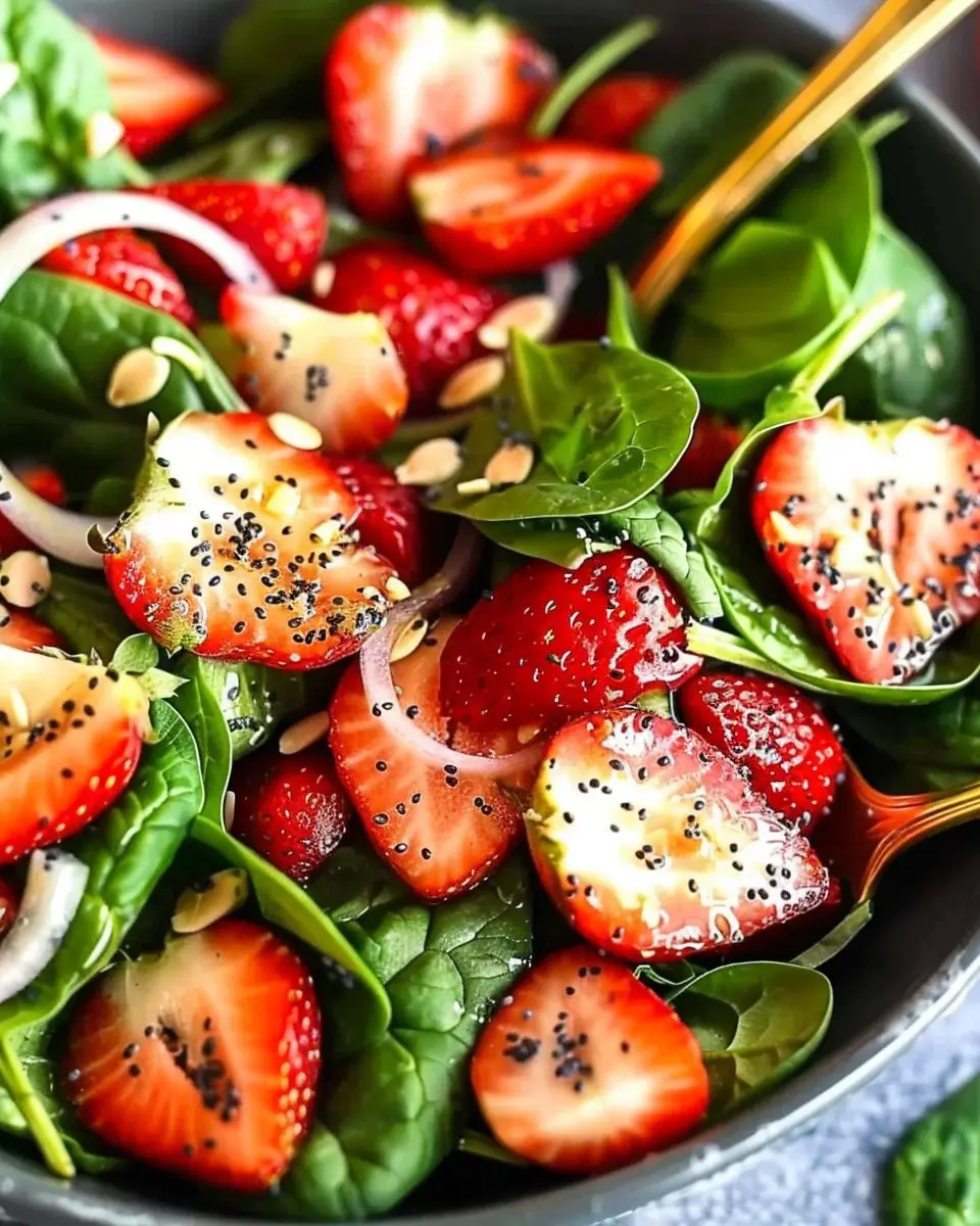 Strawberry Spinach Salad: The Best Recipe with Poppy Seed Dressing