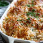 French Onion Chicken Orzo Casserole