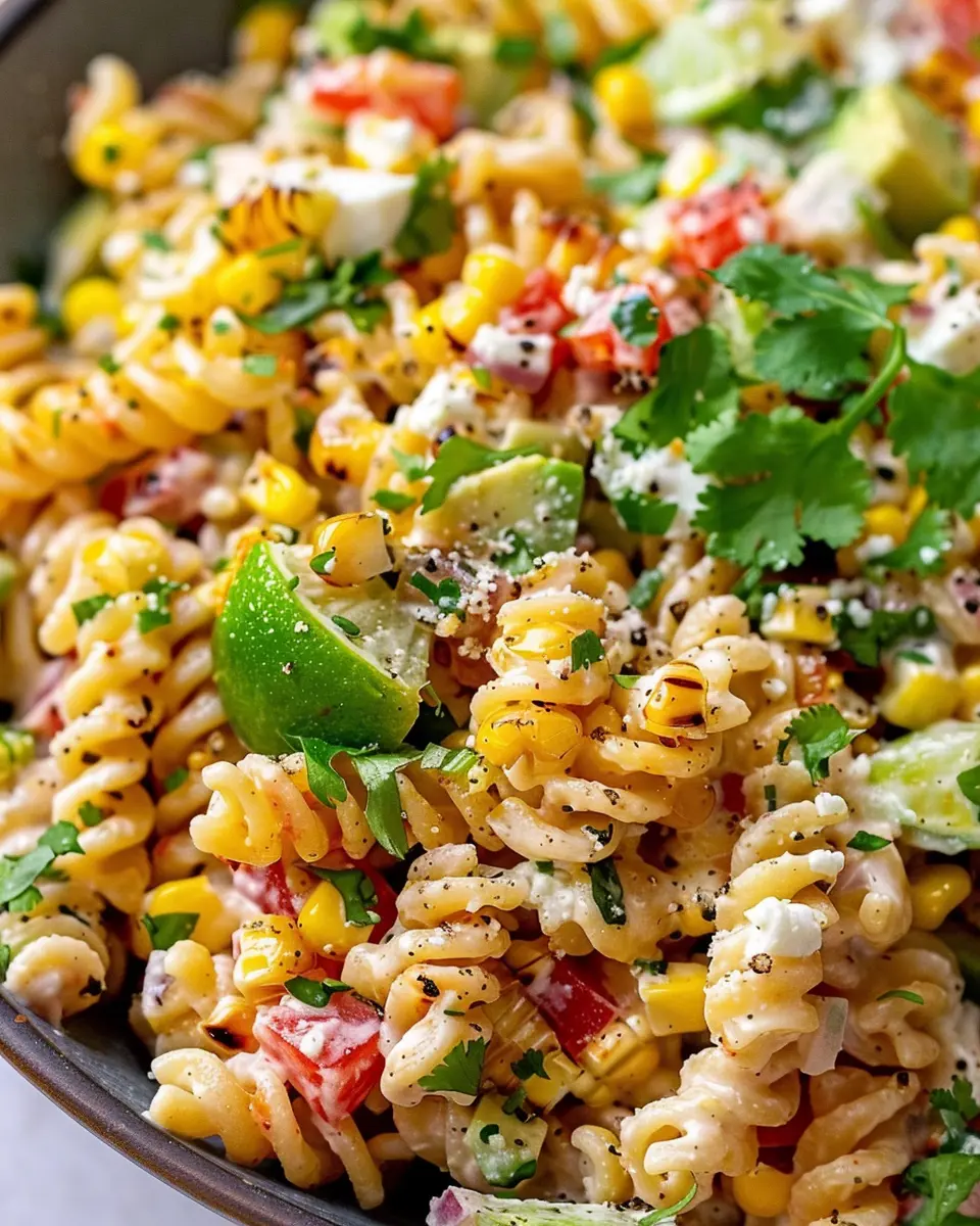 Mexican Street Corn Pasta Salad: Easy, Flavorful &amp; Nutritious Delight