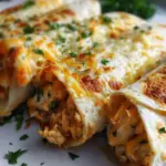 Cheesy Garlic Chicken Wraps