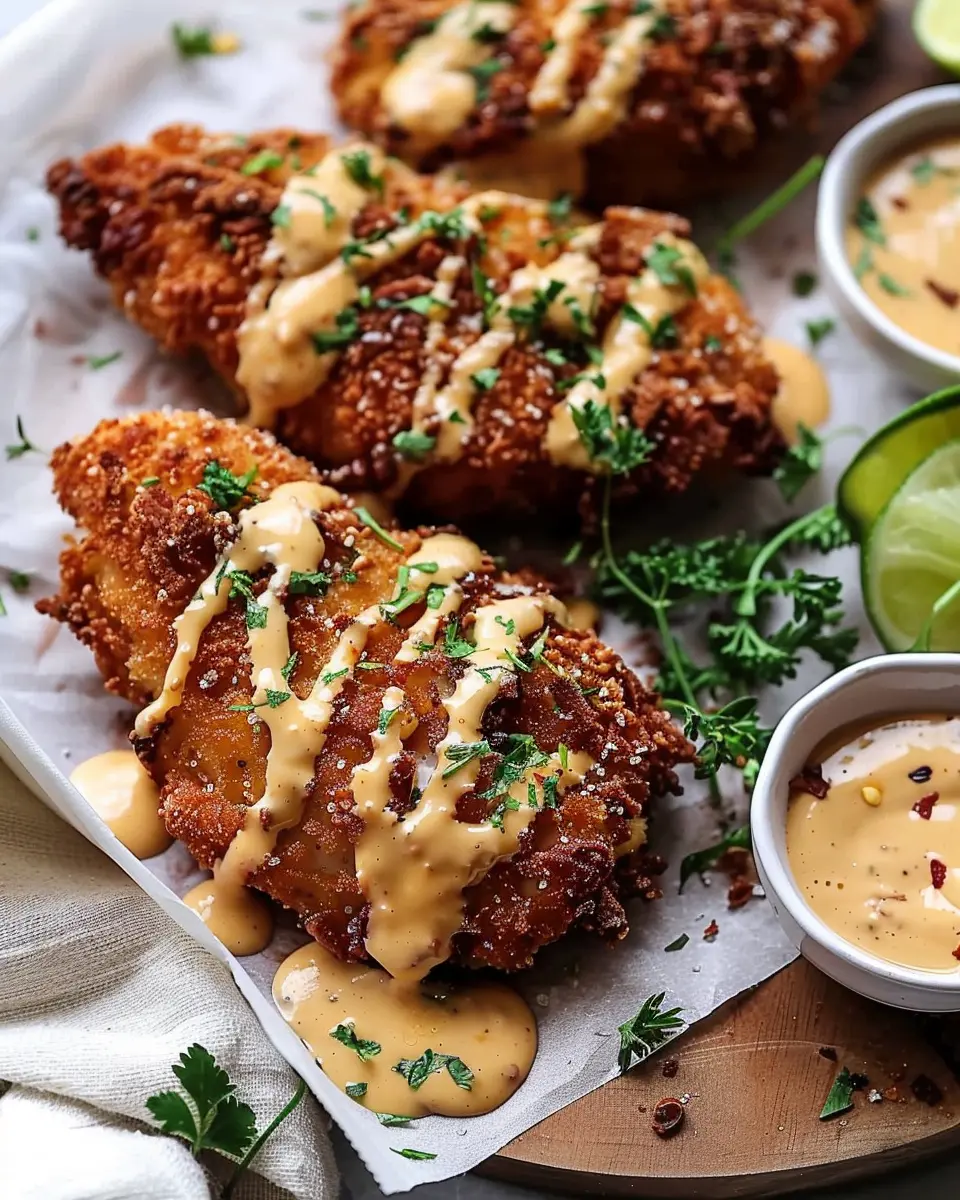 Pretzel Crusted Chicken with Cheddar-Mustard Sauce Delight