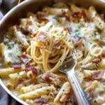 One Pot French Onion Pasta with Crispy Prosciutto