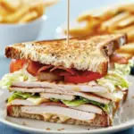 Classic turkey club sandwich