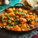 Spinach, chickpea and potato curry
