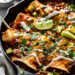 Beef Skillet Enchiladas