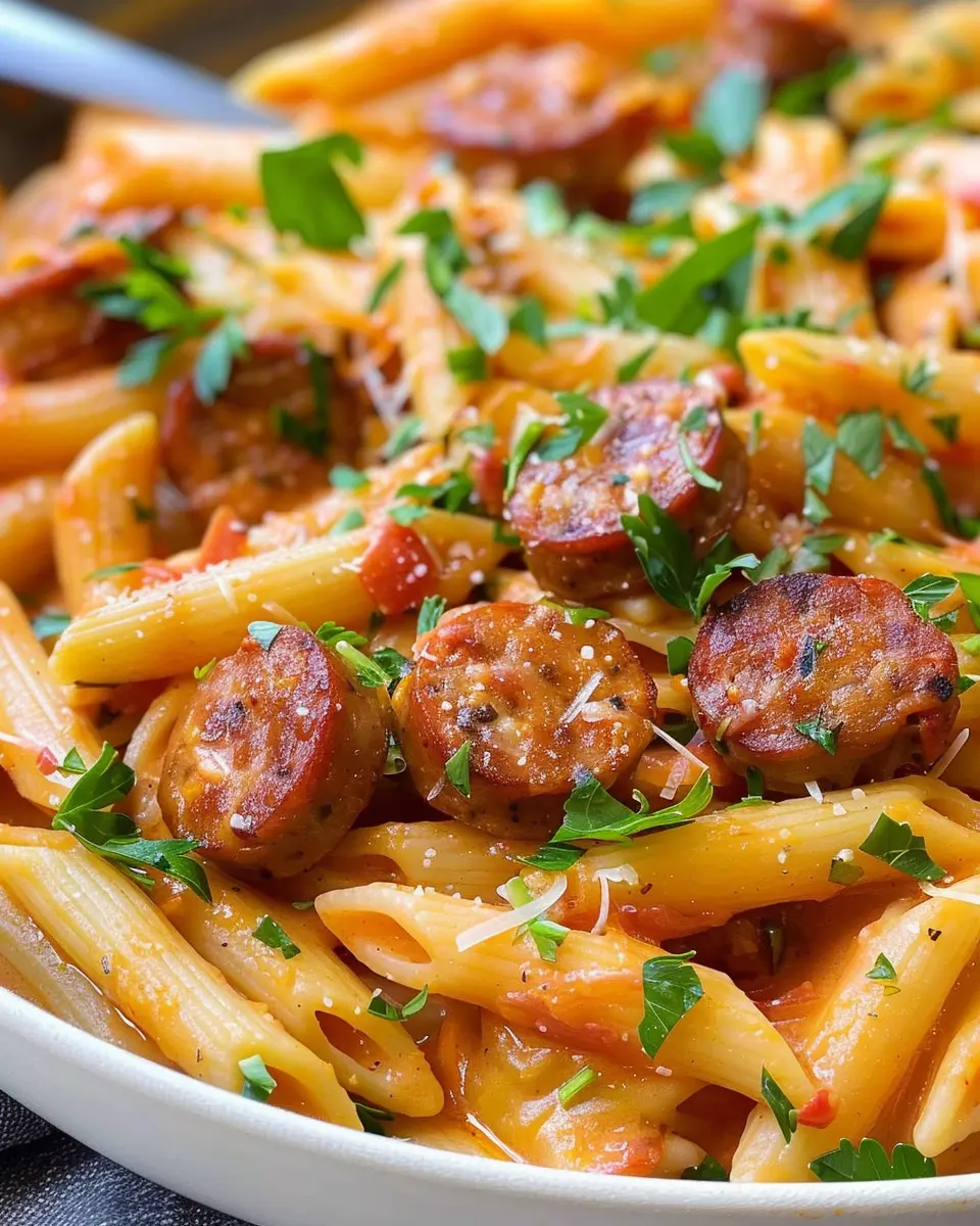 One Pot Creamy Cajun Sausage Pasta: A Delightful Dinner Treat