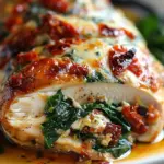 sundried Tomato, Spinach, and Cheese Stuffed Chicken