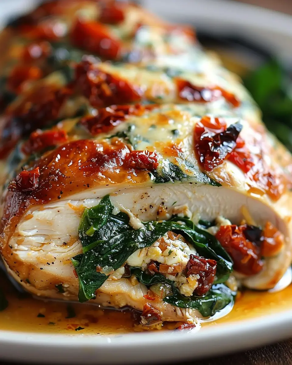 sundried tomato spinach cheese stuffed chicken: easy weeknight delight