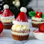 Santa Hat Mini Cheesecakes