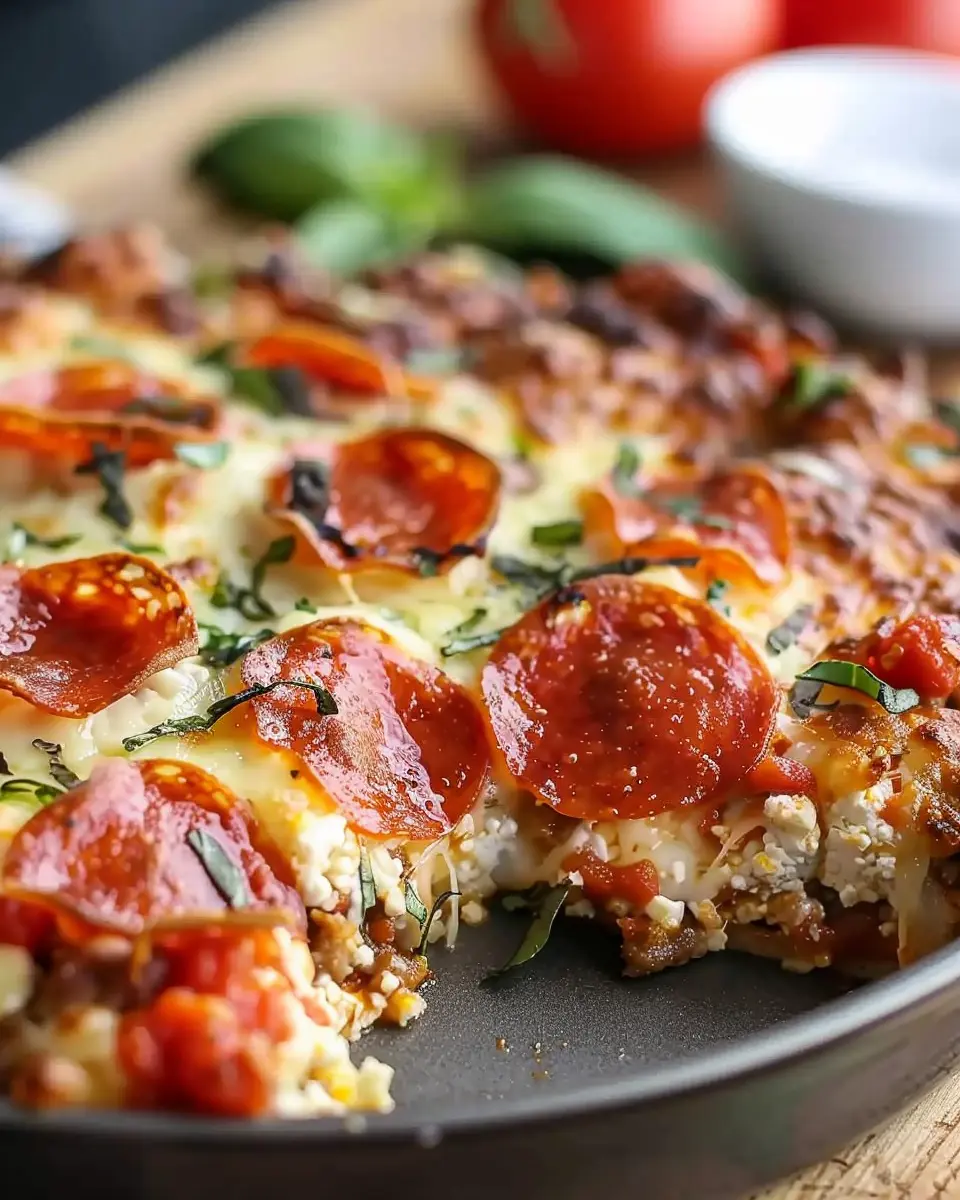 Baked Pizza Cottage Cheese Casserole: Easy Family Favorite