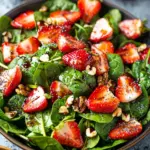 Spinach Strawberry Salad with Balsamic Poppy Seed Dressing