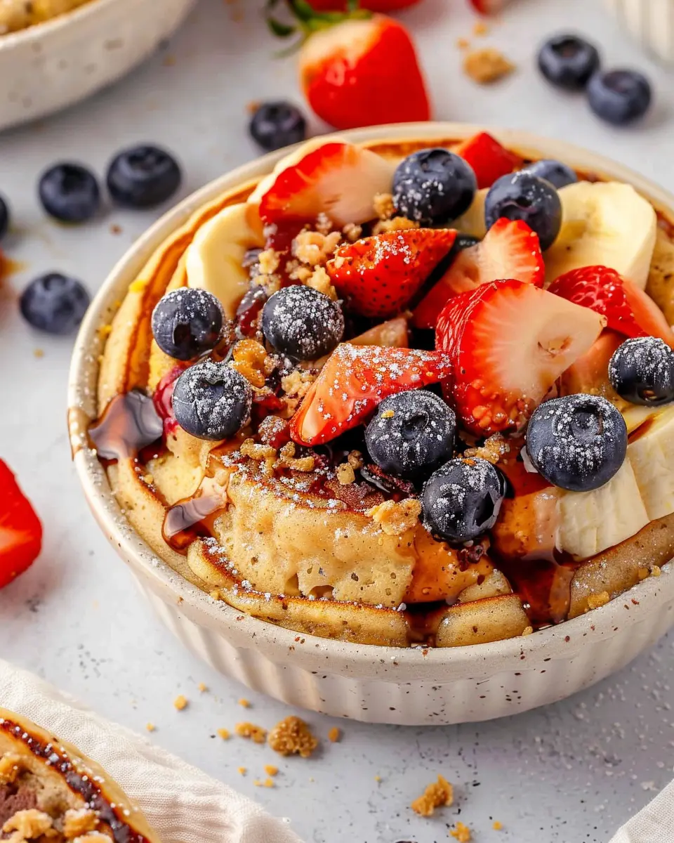 Baked Protein Pancake Bowl: Easy Recipe with Turkey Bacon Delights