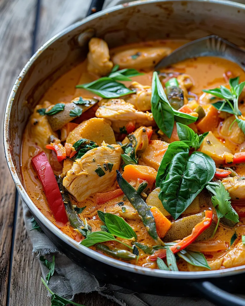 Easy Thai Red Curry Chicken and Vegetables: A Quick and Flavorful Meal