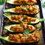 Moroccan Stuffed Zucchini Boats