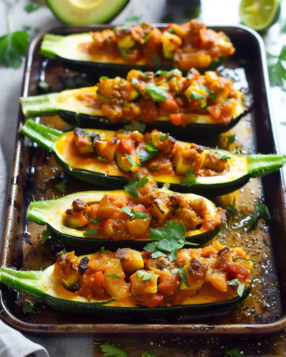 Moroccan Stuffed Zucchini Boats: Easy &amp; Flavorful Family Dinner