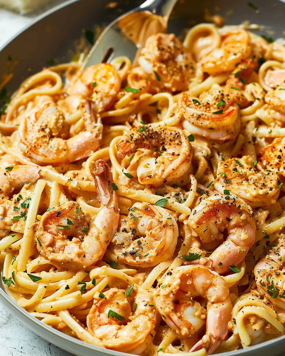 Creamy Cajun Shrimp Pasta: Indulgent Dinner with Turkey Bacon