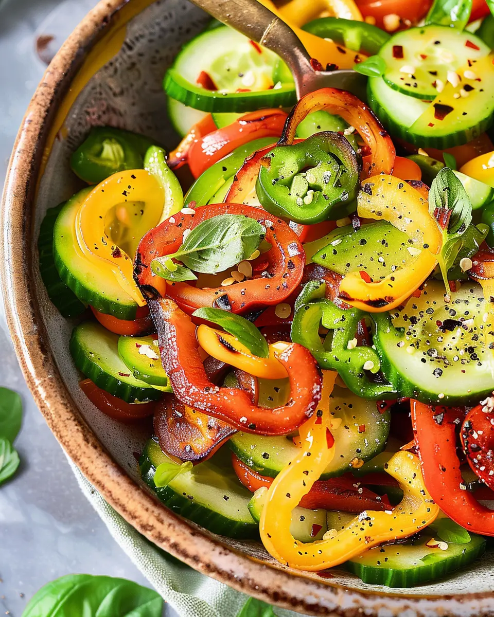Cucumber and Bell Pepper Salad Recipe: Refreshing and Easy Delight