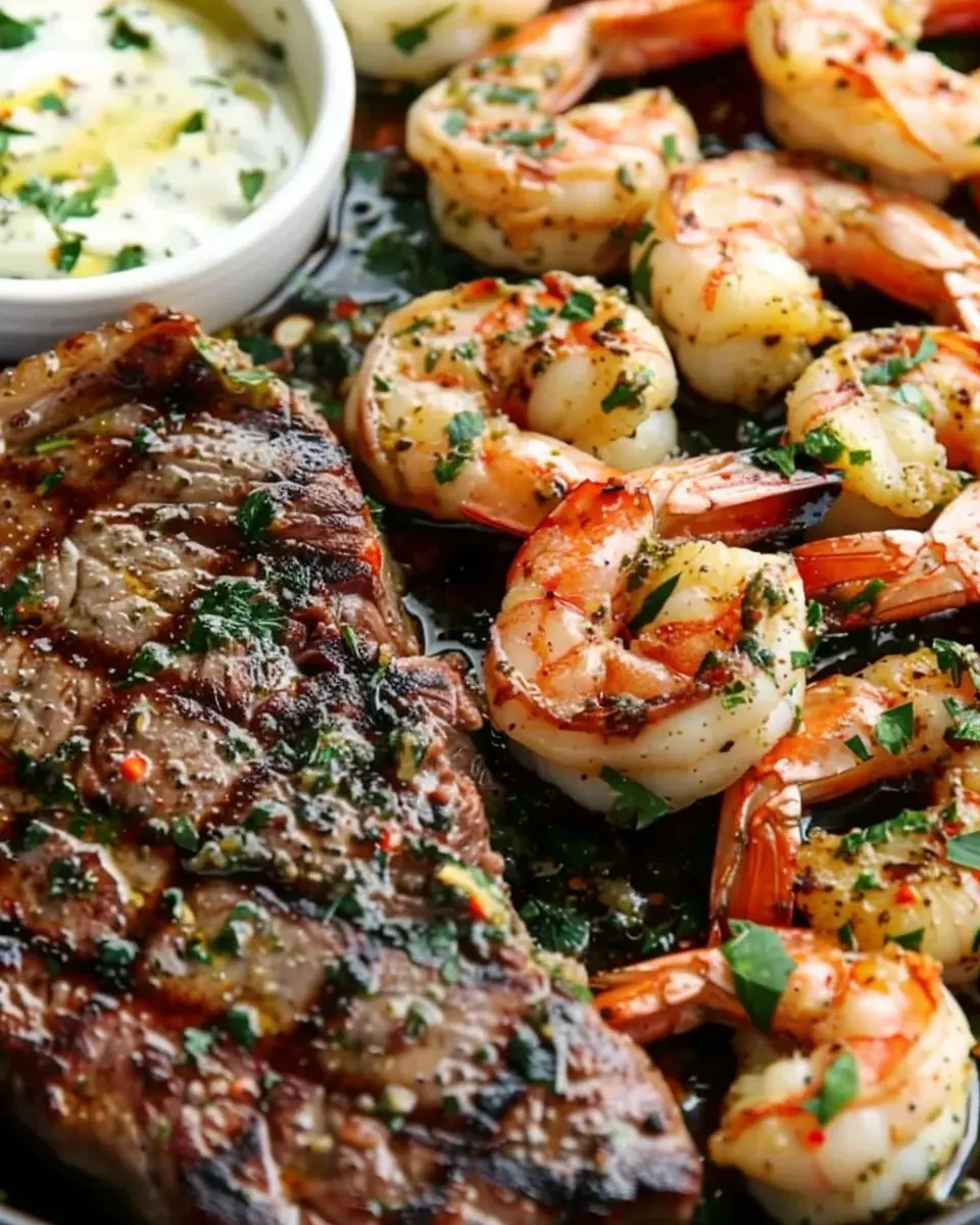 Garlic Butter Grilled Steak And Shrimp: An Indulgent Dinner Delight