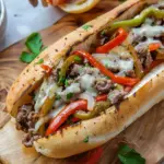 Philly Cheesesteak Recipe with Peppers and Onions