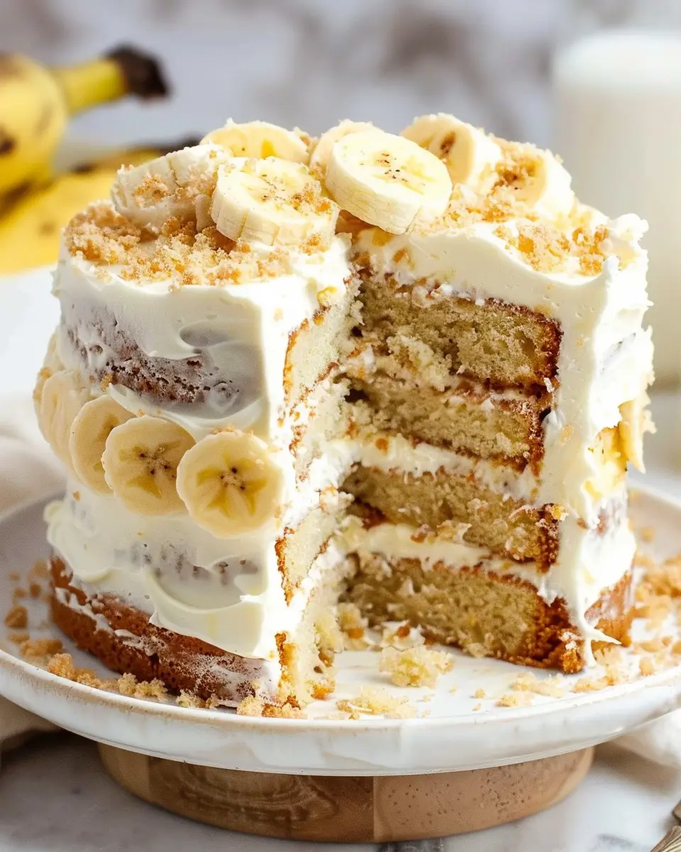 Banana Cream Cake: Indulgent Layers with Cream Cheese Frosting