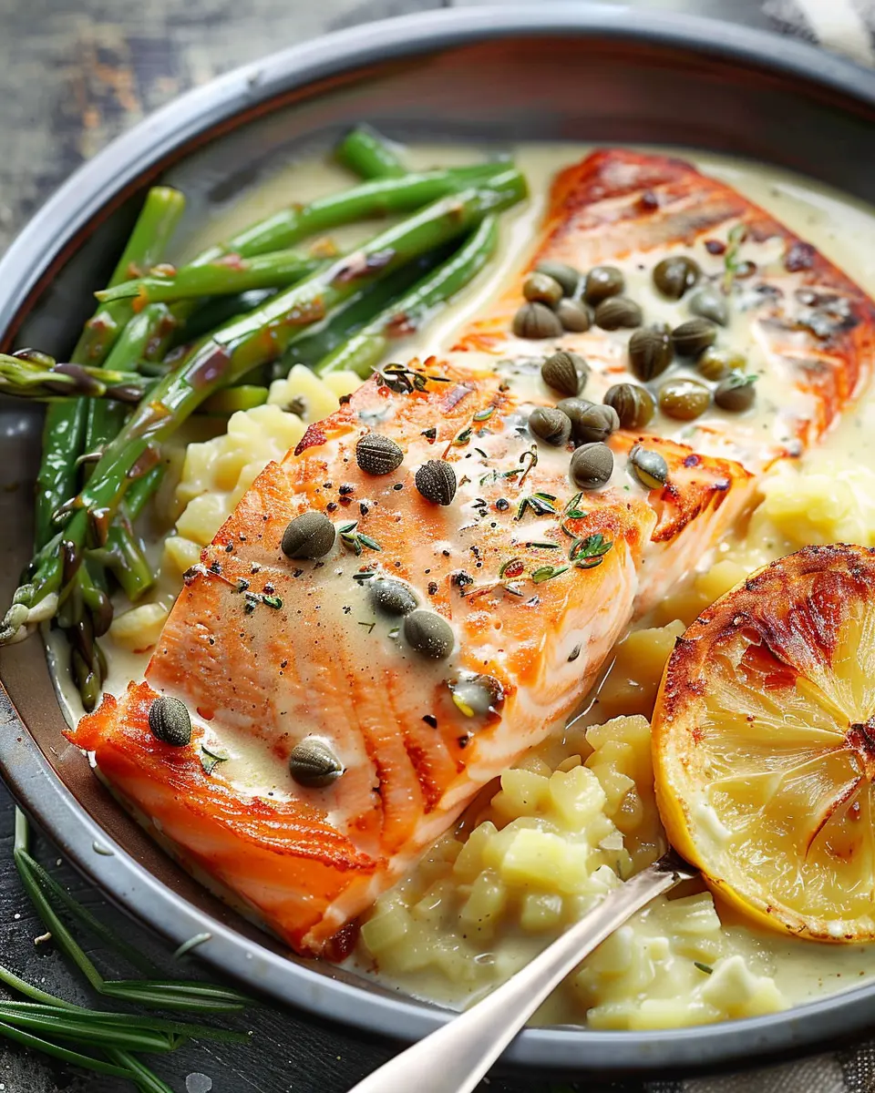 Salmon with Capers Cream Sauce: A Deliciously Indulgent Twist