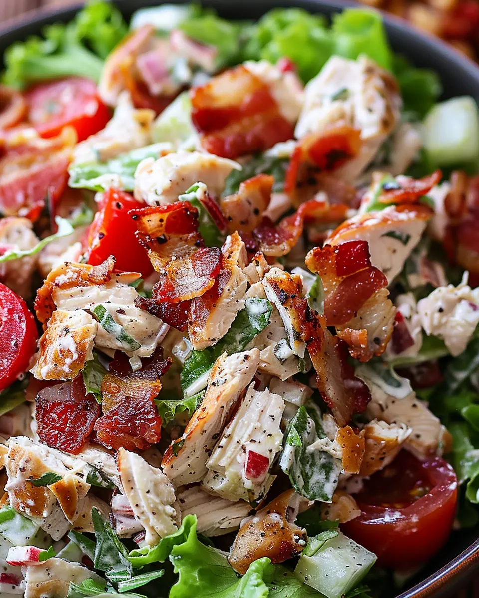 BLT Chicken Salad with Turkey Bacon: A Fresh, Easy Delight